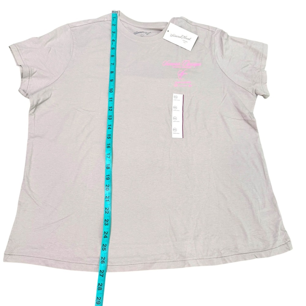 NWT‎ Shirt Women's XXL Summer French Riviera Pink Script Universal Thread - Picture 2 of 7